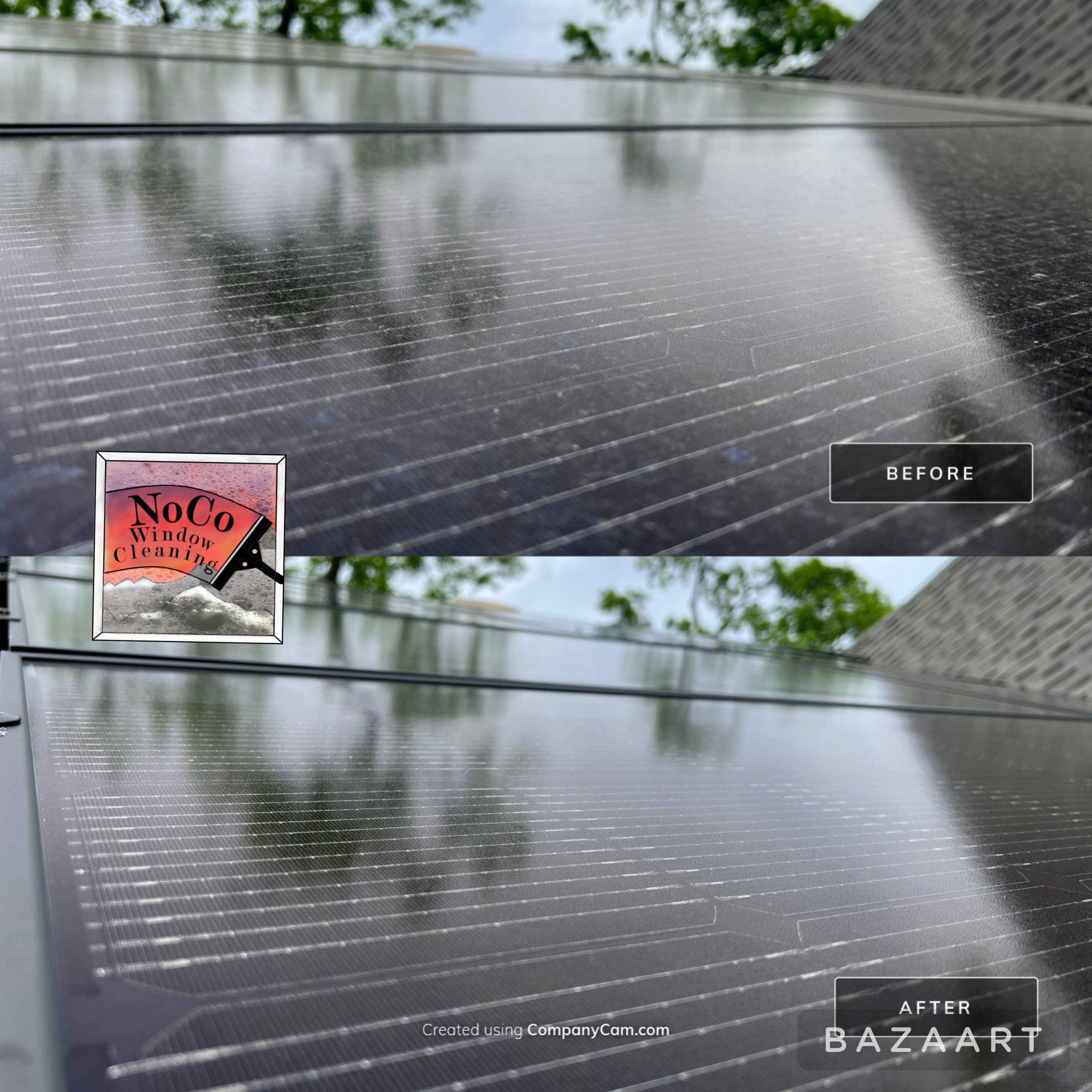 Solar panel gutter cleaning